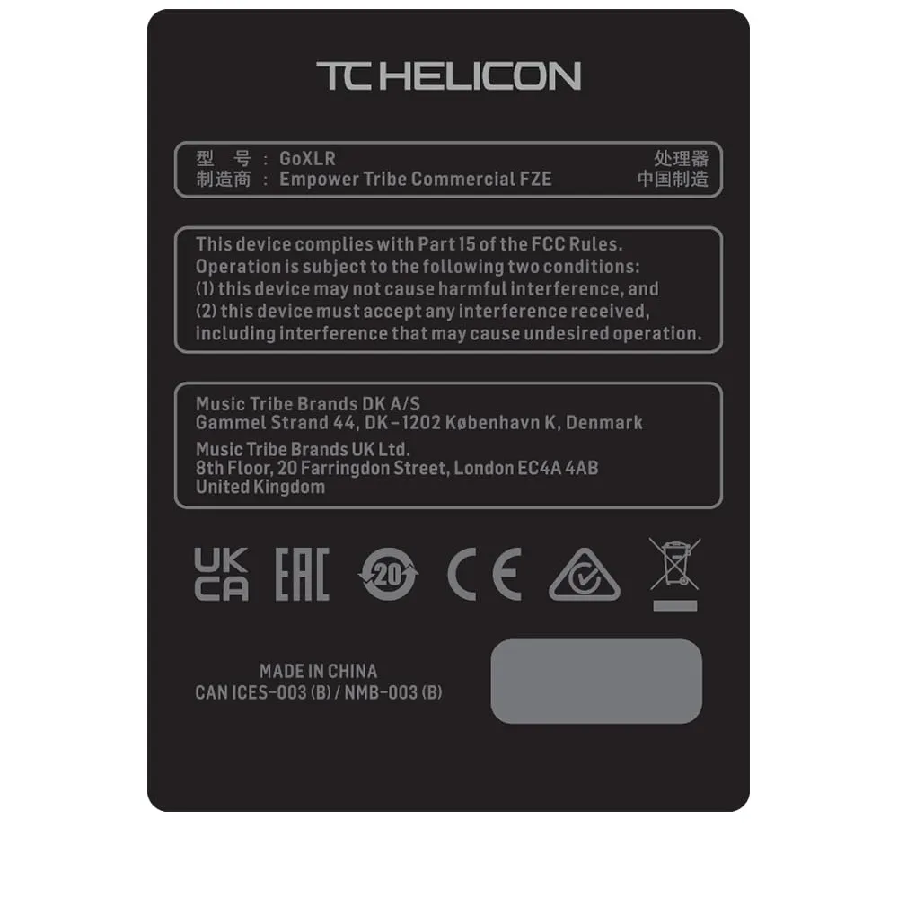 TC Helicon GoXLR-WH Mixer weiß 4-Kanal Stream USB