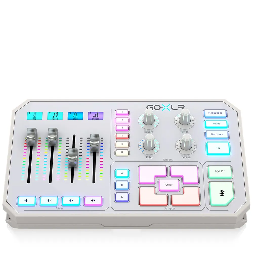TC Helicon GoXLR-WH Mixer weiß 4-Kanal Stream USB