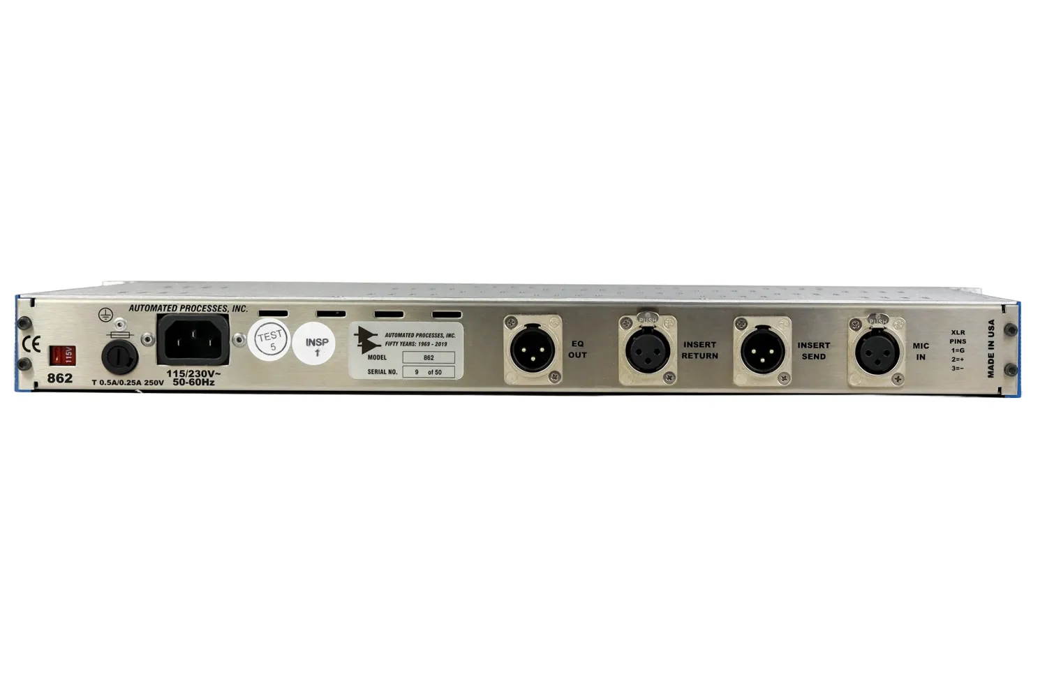 API Audio 862 50th Anniversary Channel Strip 19 Zoll 1HE