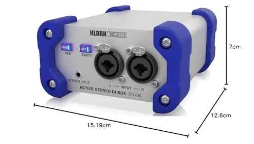 Klark Teknik DN200 V2 DI-Box aktiv 2-Kanal +48V