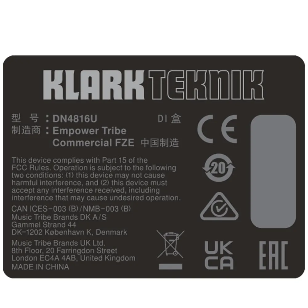Klark Teknik DN4816U StageConnect Interface Bridge USB