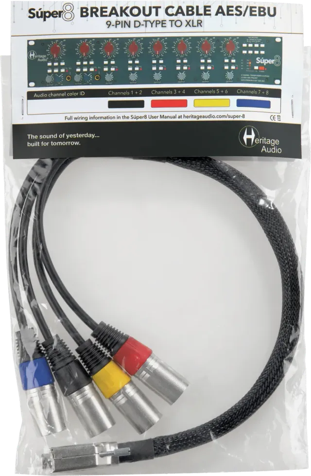 Heritage Audio Súper8 Breakout-Kabel AES/EBU Studio