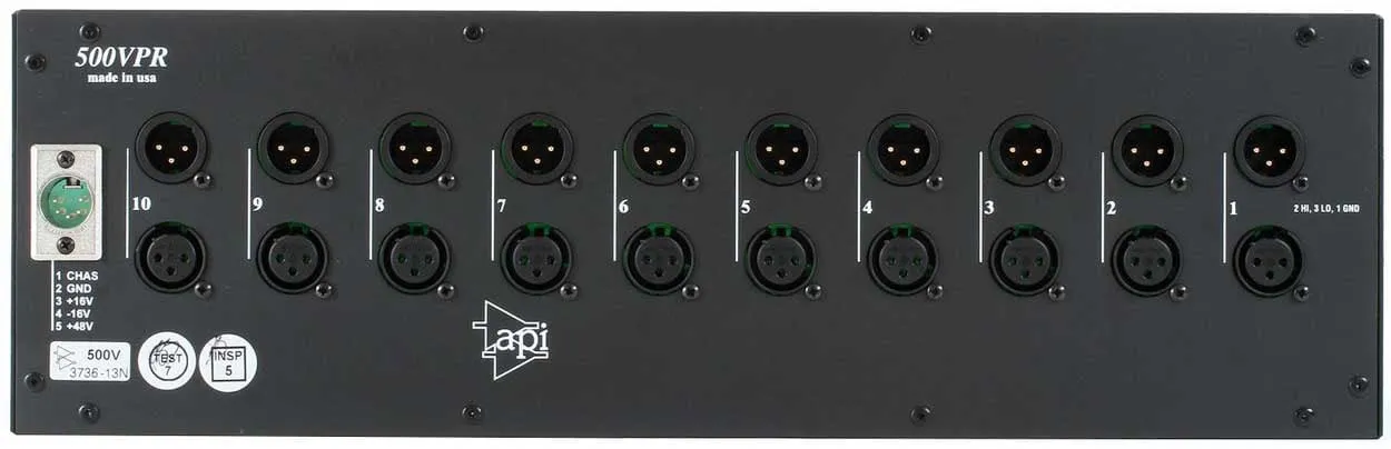 API 500 500VPR Rack 10-Slot XLR