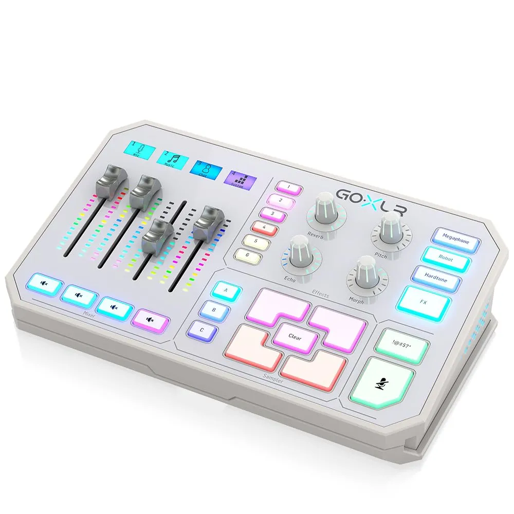 TC Helicon GoXLR-WH Mixer weiß 4-Kanal Stream USB