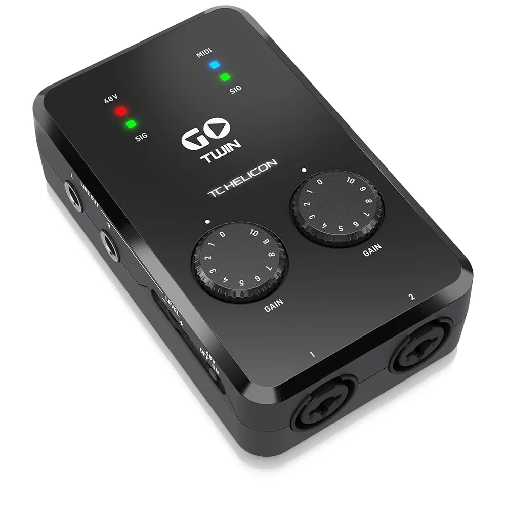 TC Helicon GO Twin Audio-Interface 2-Kanal mobil