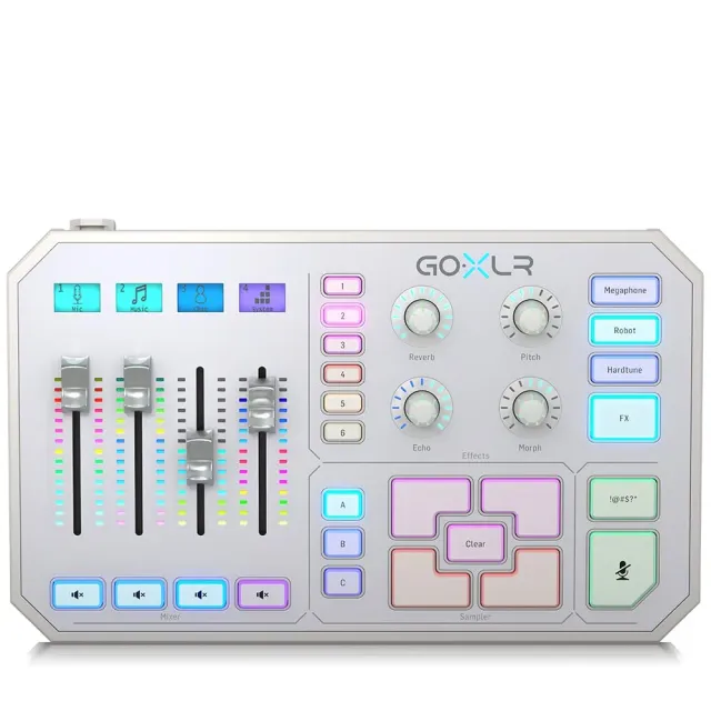 TC Helicon GoXLR-WH Mixer weiß 4-Kanal Stream USB