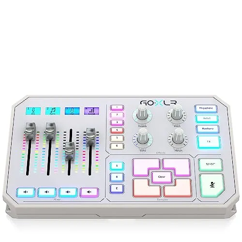 TC Helicon GoXLR-WH Mixer weiß 4-Kanal Stream USB