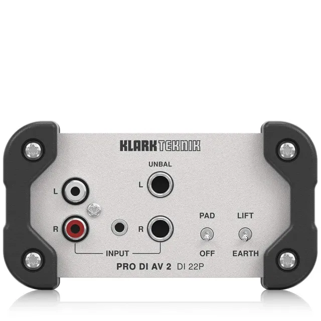 Klark Teknik Pro DI AV 2 DI 22P passive Stereo-DI-Box