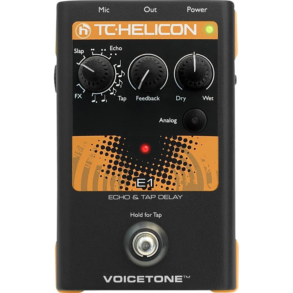 TC Helicon VoiceTone E1 Effektpedal Echo 13 Delay-Stile