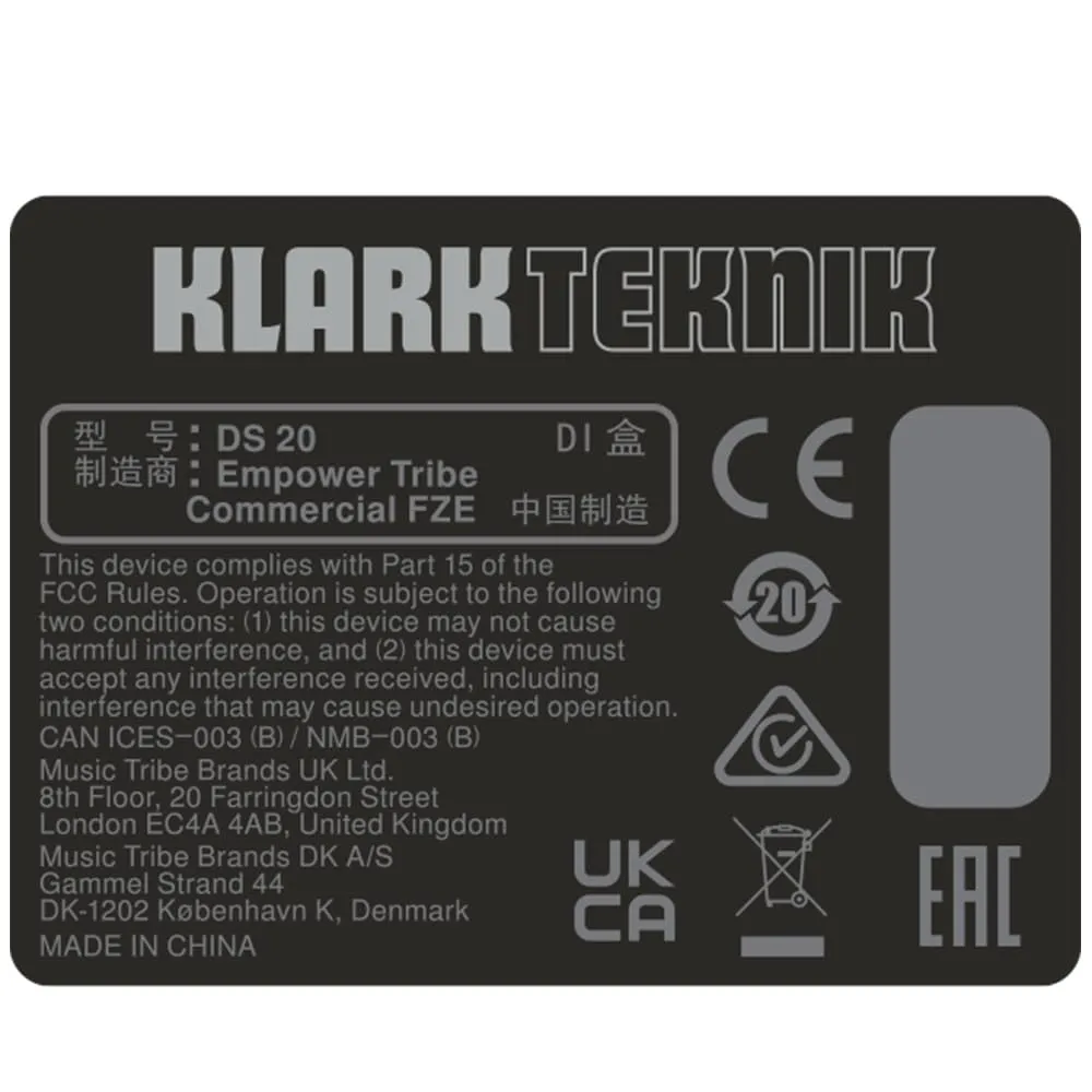 Klark Teknik Pro Splitter 2 DS 20 Signalsplitter 1-in 2-out