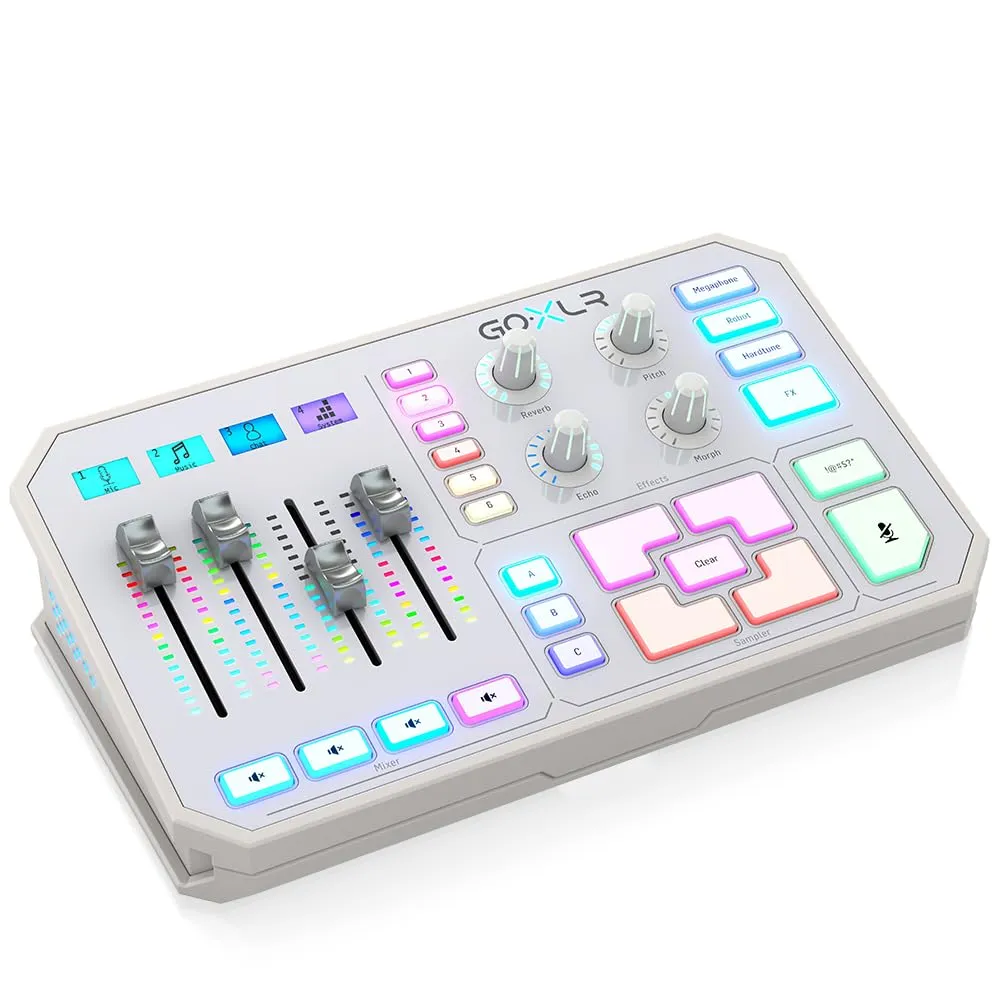 TC Helicon GoXLR-WH Mixer weiß 4-Kanal Stream USB